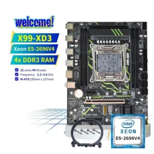 PANDL NEW M-ATX Desktop Combination Set M2 SSD WiFi6 Sata3.0 4X DDR3 Ram Intel Xeon E5 2696 V4 Combo 2696v4 X99 Motherboard Kit
