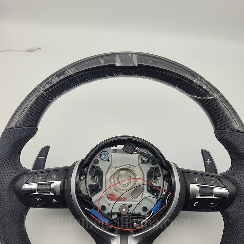 Explosive Models Carbon Fiber Led Perforated Leather for BMW 3 Series 5 Series F10 F20 F30 F90 F01 F02 Car Steering Wheel - Image 3