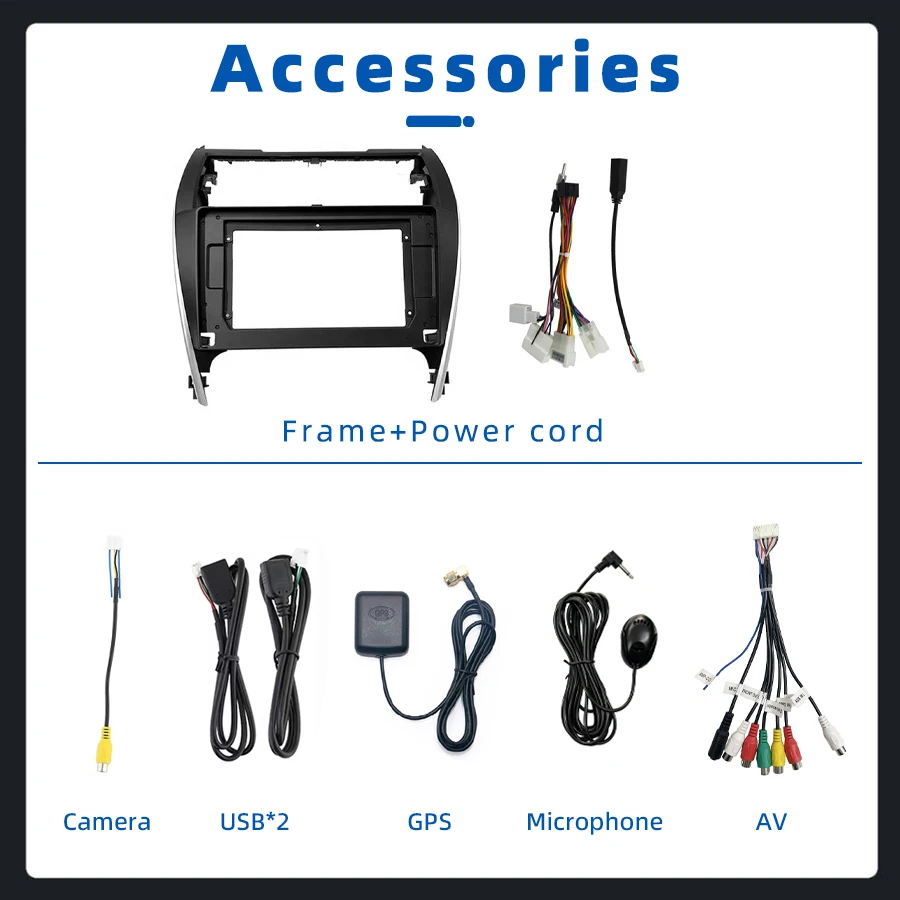 Android 13 Carplay Auto Radio GPS Navigation 2+32GB IPS AHD Video Player Car Stereo for Toyota Camry 2012-2014 - Image 3