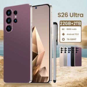 22GB+2TB High Quality S26 Ultra Big Screen 7.3 Inch Smart Mobile Cell Phone S-Pen Cheap Android 15 S26 Ultra Mobile Phones