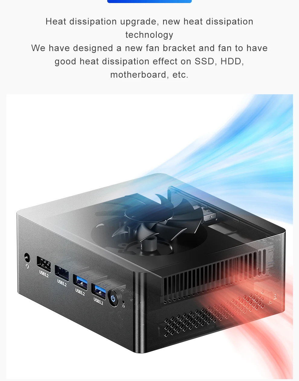 12th Gen Intel N305 Mini PC NUC with Windows11/Linux OS 16GB DDR4 512GB SSD Pocket Dual 12V Lan AU/US/EU Plugs - Image 3