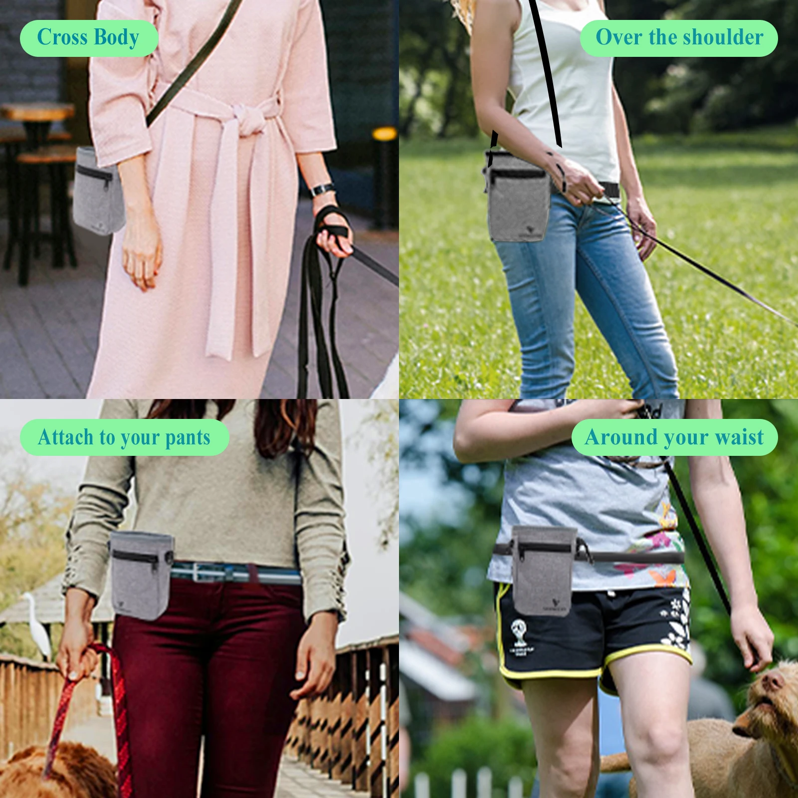 New Portable Pet Bag Adjustable Pet Dogs Waist Treat Bag Dog Treat Training Pouch Bag - Image 4