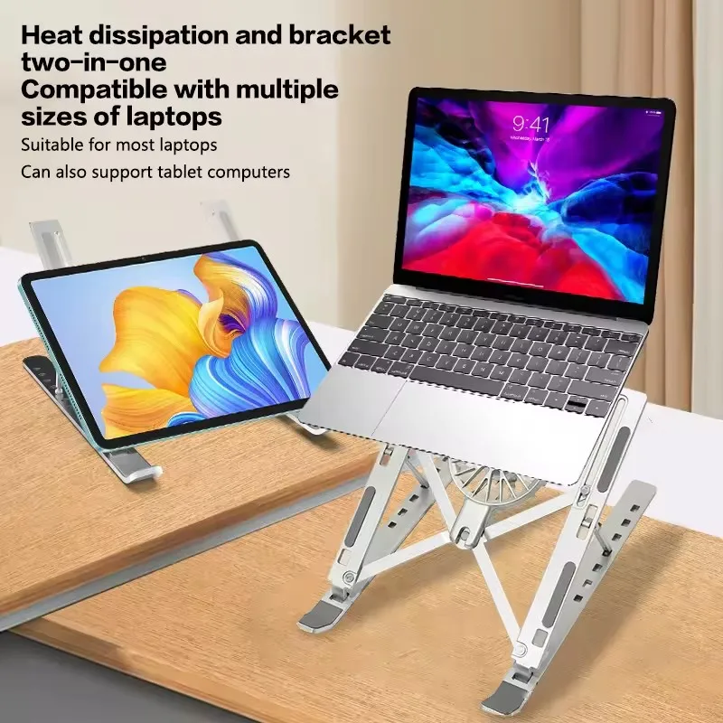 Laptop Cooler Stand Foldable Tablet Computer Cooling Pad Portable Stand for 16-18 Inch Tablet Laptop Desktop Radiator With Fans Pack of 5 - Image 3