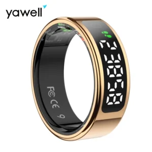 Yawell Wireless Charging Smart Rings Prayer Counts Touch Screen Digital Smart Rings Health Fitness Monitor R11 Smart Rings Pack of 2