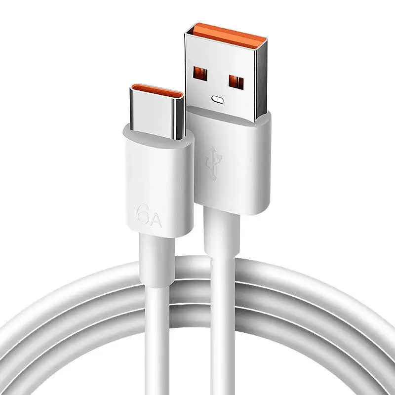 1M Super Charger USB Cable for Mobile Phones Fast Charging Data for Huawei Xiaomi Android Charger 6A Fast Charge Cable Pack of 2 - Image 4