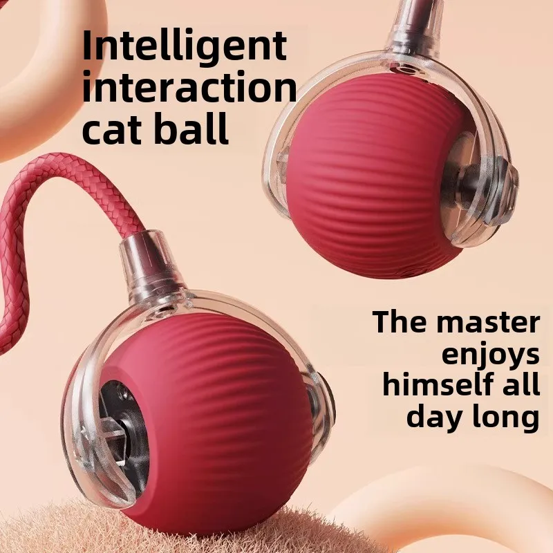 Wholesales Intelligent Interactive Cat Teaser Ball Self-Rotating Rolling Ball for Indoor Cats Training and Playing Pack of 50 - Image 2