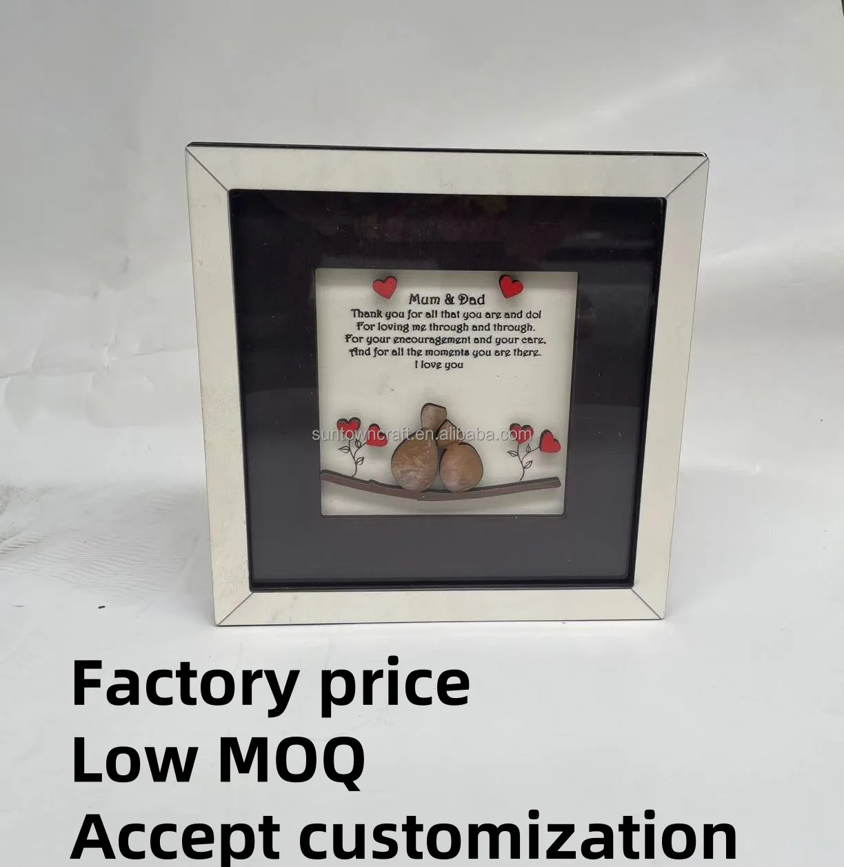 Bespoke Modern Wood Picture Frame Handmade Wall Decor for Mum Dad Unique Artwork Gift for Novelty Creative Home Decoration Pack of 6 - Image 2