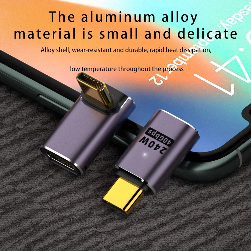 240W USB C Multifunction Adapter Type-C Male to Female Adapter PD Fast Charge 8K HD Audio and Video 40GBps Data Transmission Pack of 50 - Image 2