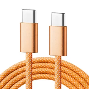 PD60W Type-C to Type-C Aluminum Alloy Nylon Pure Copper Fast Charging Data Transfer 3A Cable and Computer for iPhone 17 Pro Max Pack of 50