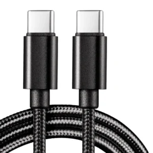 6ft 2M 60W USB C to USB C Fast Charger Cable Braided Nylon Jacket for Mobile Phone Type C Charger Cable Pack of 20