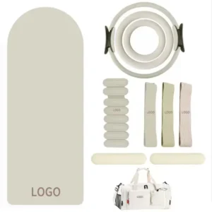 Portable 5-Piece Home Fitness Pilates Accessories Training Set Arch Yoga Mat for Beginners Greenleader Brand PU Rubber Silicone Pack of 2