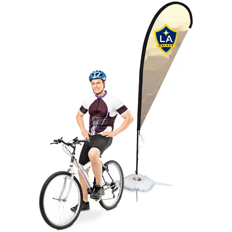 Teardrop Flying Banner Beach Flagpole Sale Now Open House Car Wash Swooper Custom Printed Feather Flag With Spike Base - Image 2