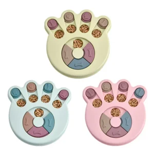 Pet Interactive Supplies Dog Cat Puzzle Toy Plastic Slow Food Anti Choking Bowl Anti-slip Pack of 50