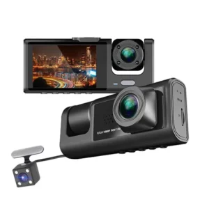 Loop Recording 1080P HD Three Lens Car DVR Camera Wifi Super Night Vision Front and Rear Dash Camera with Big IPS Screen