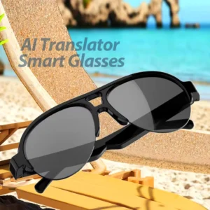 F08 Smart Translation Sun Glasses Bt Lenses Wireless AI Translator Earbuds Anti-UV Sunglass Earphone TWS Earbuds Smartglass Pack of 5