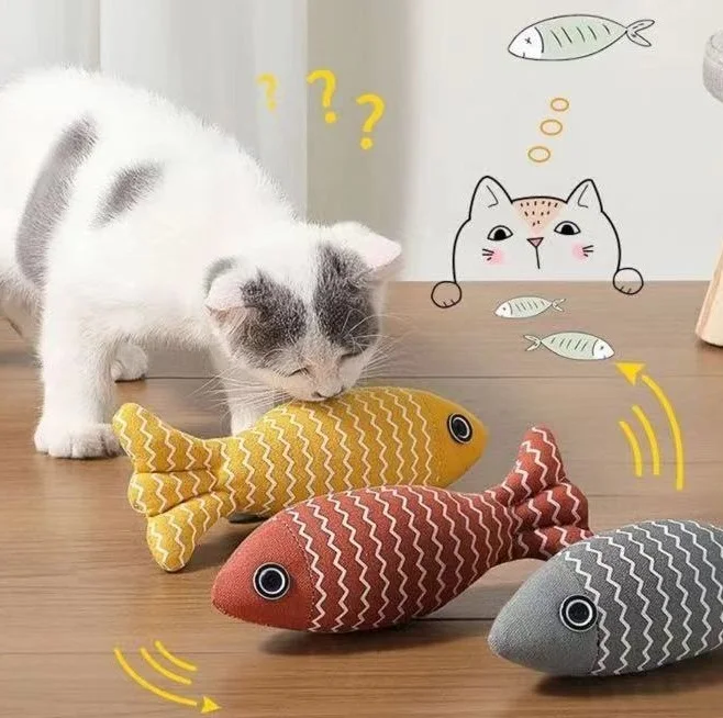 Factory Many Color Cute Cat Toys Catnip Self-Hi Molar Relieving Stuffy Cat Chew Toys with Cotton Rubber for Indoor Cats Pack of 2