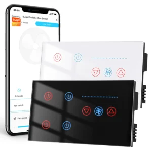 Middle East Pakistan Tuya WiFi Ceiling Fan Speed Control Timer Voice Power Monitor Alexa Google Home Smart Light Switch