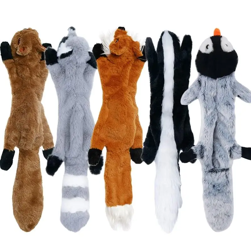 Joysing Indestructable Dog Toys No Stuffing Dog Squeaky Toys Dogs Plush Cute Animals Natural Puppy Toys Pack of 10 - Image 2