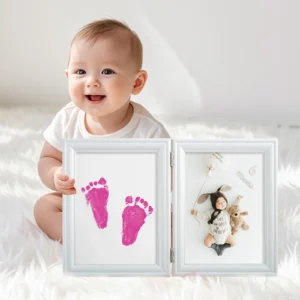 3 PCS Inkless Print Kit for Newborns Dog Paw Print Milestone Cards Baby Footprint Kit with Compatible Ink Pad-Baby Supplies Pack of 2