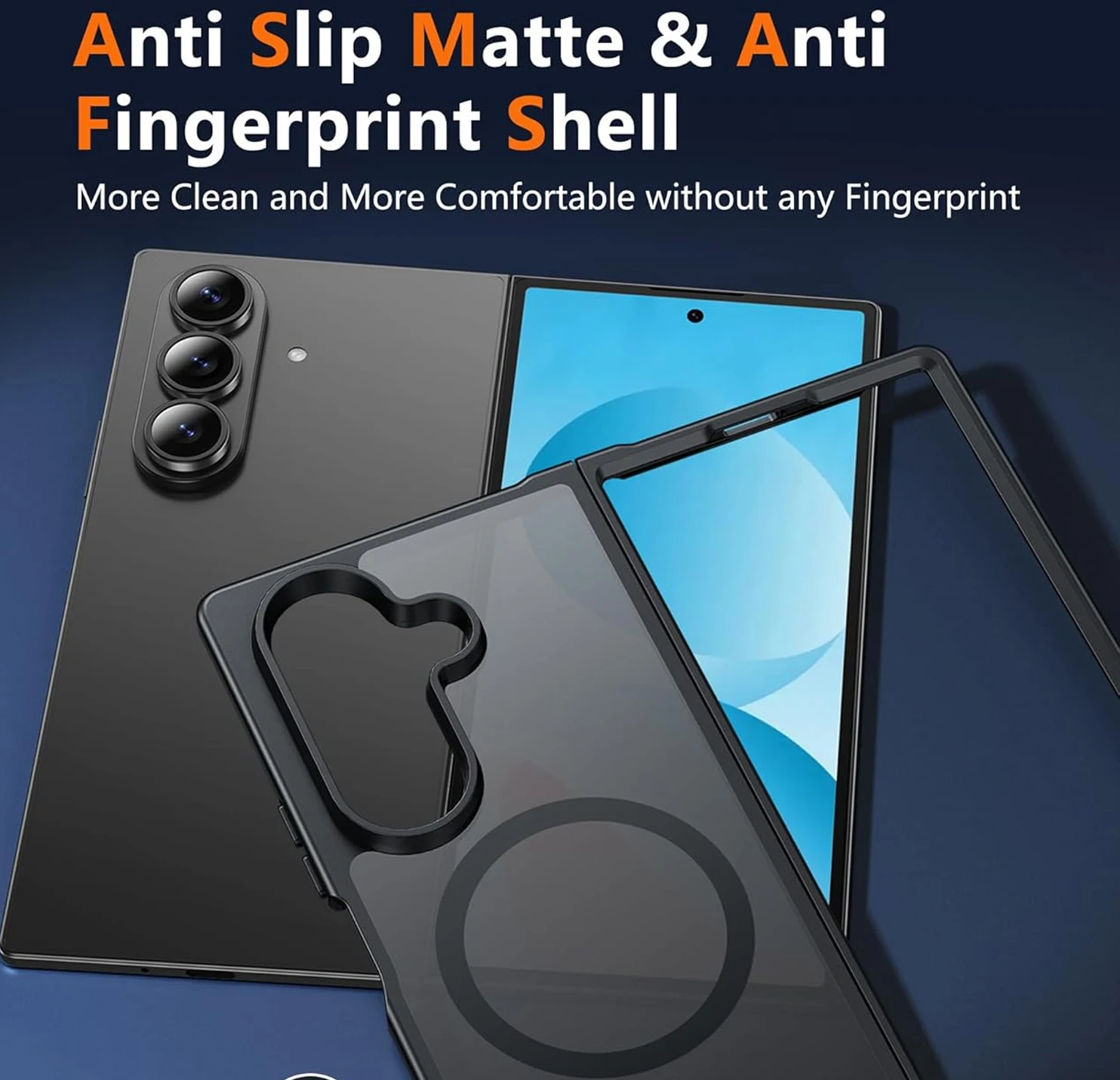 For Galaxy Z Fold 7 Case Full Body Cover Anti-Scratches Shockproof Hard PC Magnetic Phone Cover for Samsung Galaxy Z Fold7 - Image 2