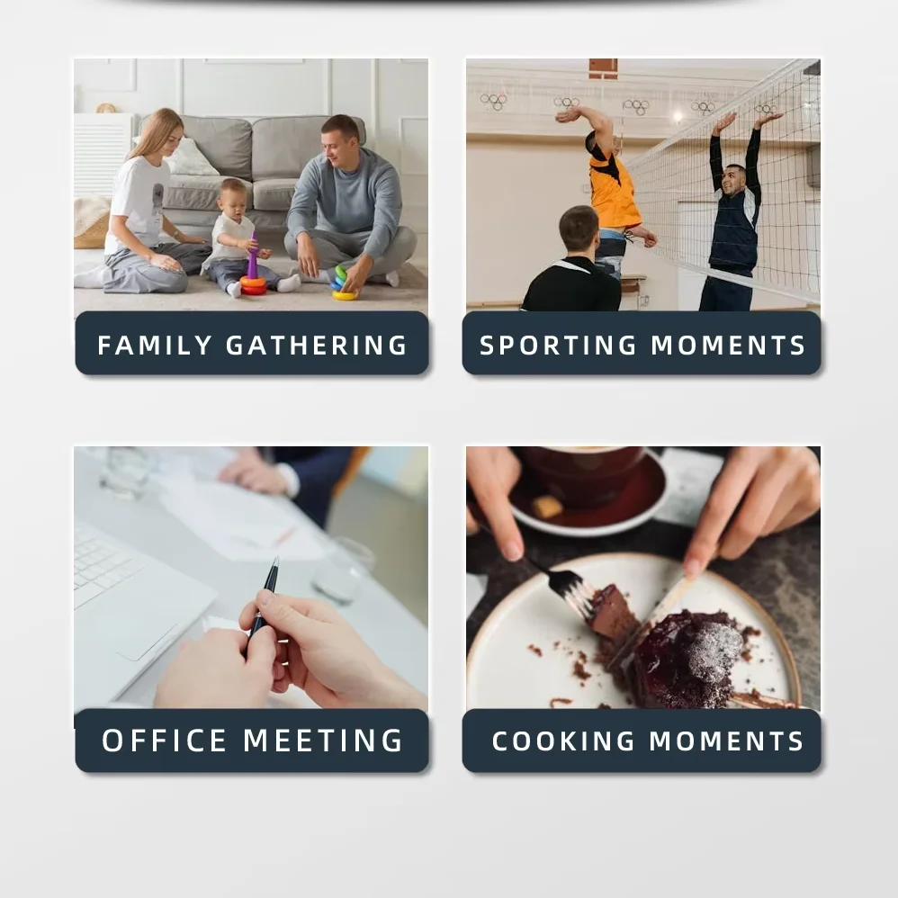 AI Smart Wearable 8MP Video Camera Glasses with Bar Design Smart Eye Glass with Camera Accessory Warranty Pack of 2 - Image 3