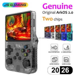 JSGAMING Genuine R36s Arkos 2.0 R36 Max Retro Handheld Game Console 128gb Handheld Game Players Video Gaming Controller