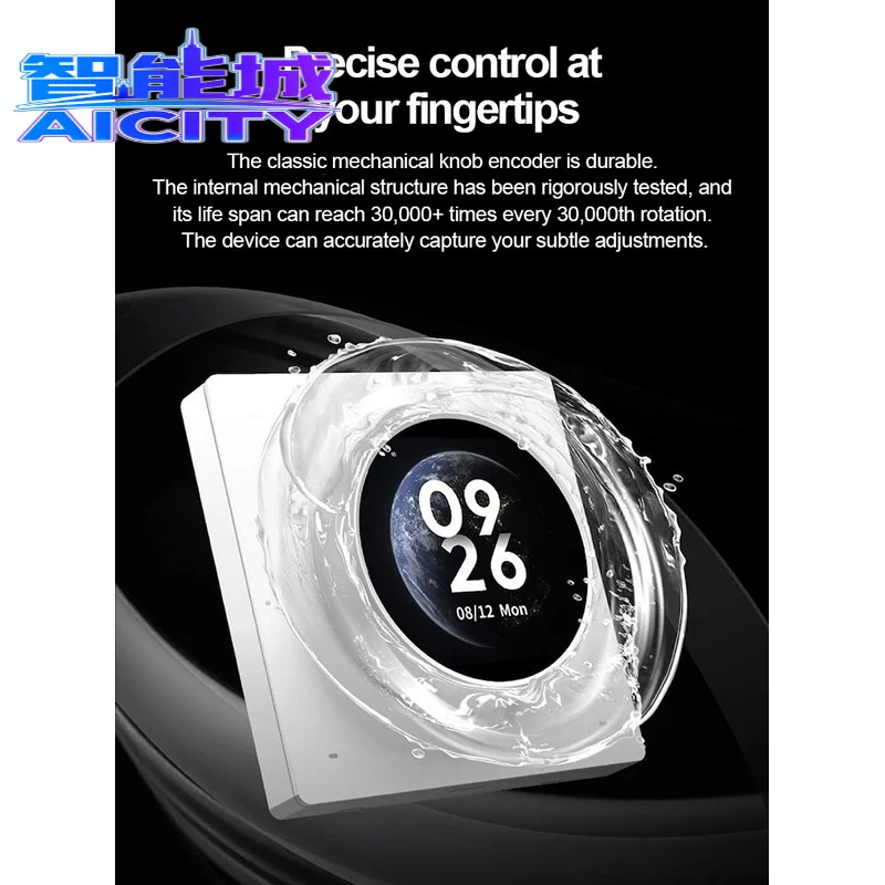 Touch Panel 3 Gang Switch Rotatable Dimming Switch Working with Wireless Zigbee Light Dimming Driver Tuya Smart Life APP - Image 3