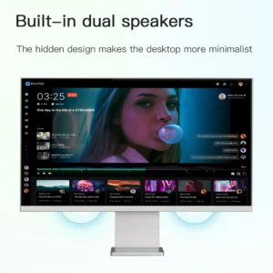 27-Inch LED KVM HDR 4K 60Hz IPS Panel Aluminum Alloy Three Sided Narrow Frame Desktop Office Monitor