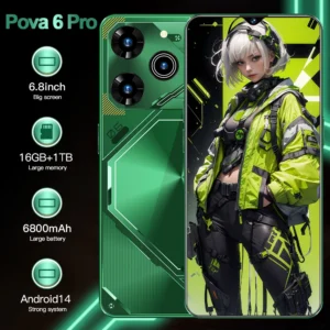 Pova 6 Pro Phone 5G Smartphone with 16GB RAM 1TB Storage Long Battery Life Dual SIM Compatibility Android 14 OS