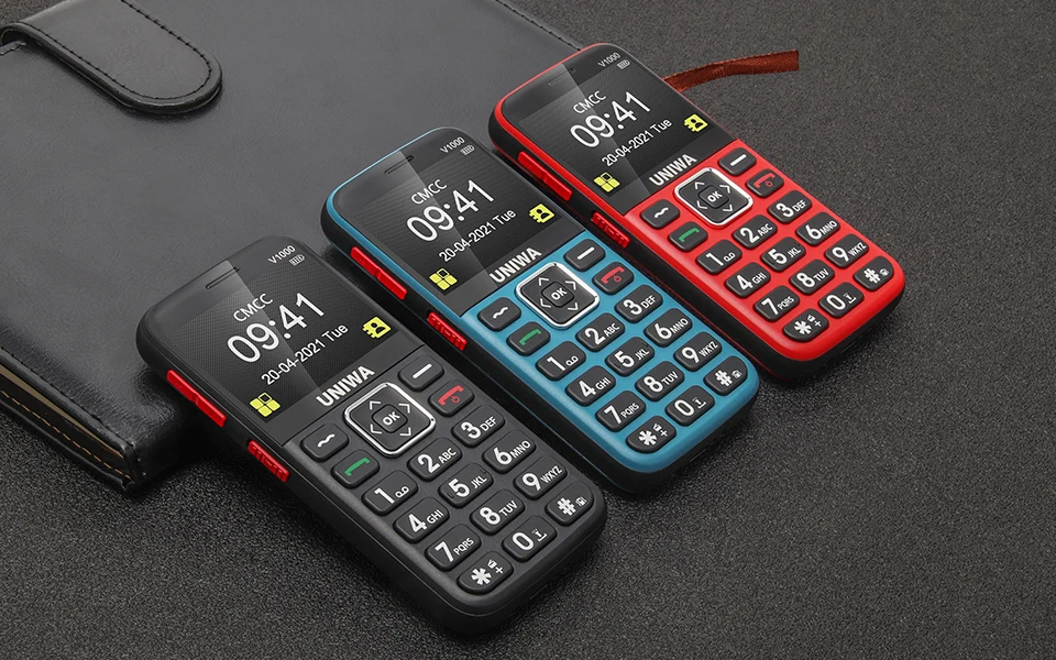 Unlocked Mobile Phone UNIWA V1000 2.31 Inch Qwerty Keyboard Seniors Phone QVGA TFT Display Screen 4G Pack of 5 - Image 4