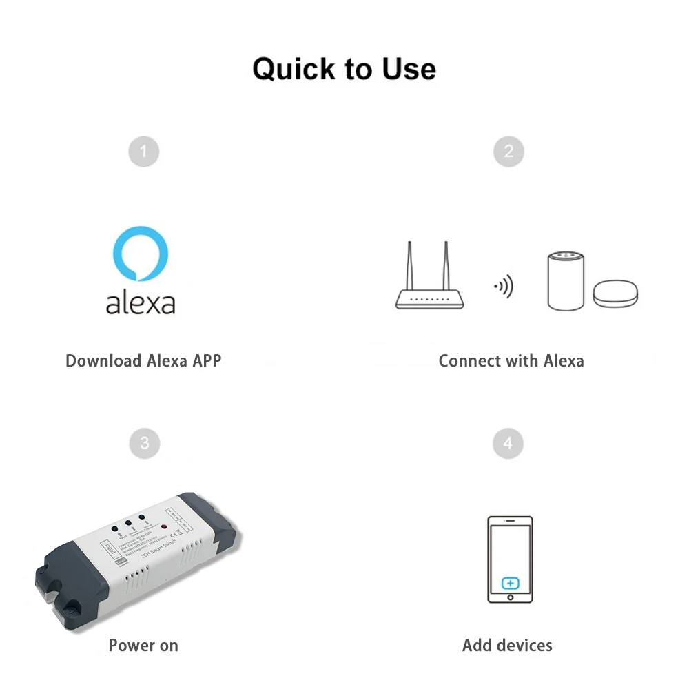 2CH Tuya Wifi Wireless Smart Switch Module 433 Remote Control Smart Home Garage Universal Remote Relay Alexa Google Home - Image 4