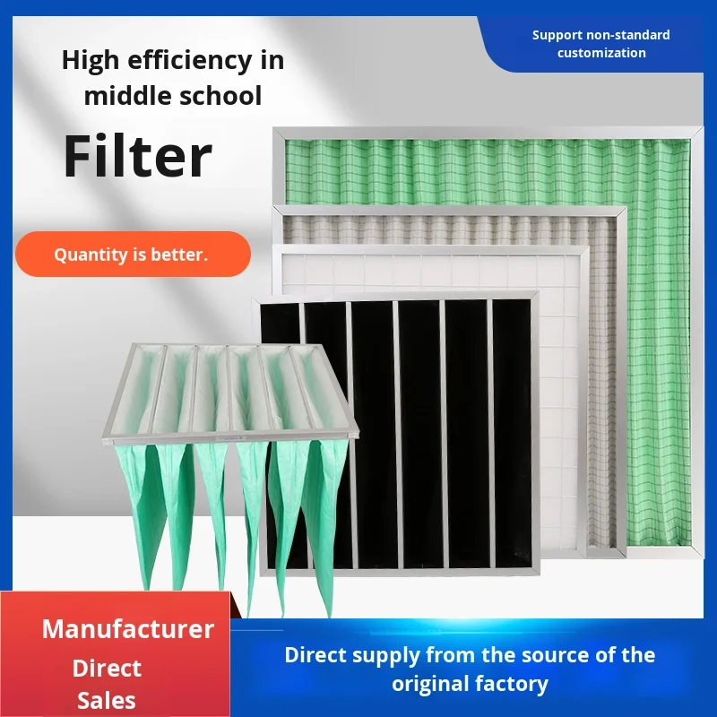 Fiberglass Media Air Pocket Filter Medium Efficiency F7 Bag Air Purifier Filters with Metal Frame - Image 3