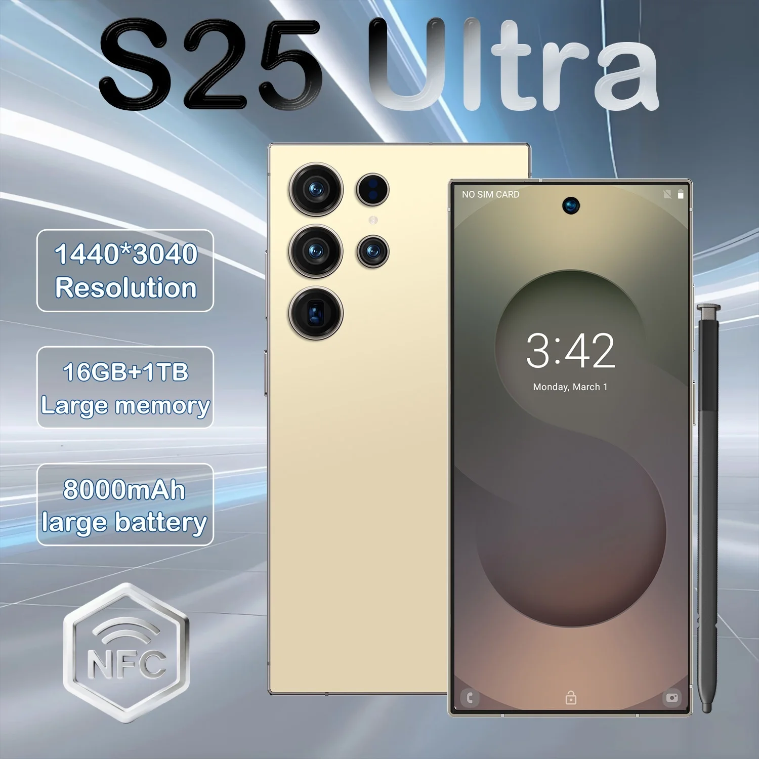 Highly Recommend Unlocked for S25 Ultra 5G Smartphone with 16GB RAM & 1TB ROM NFC Cellphone Android 15 4g 5g Mobile Phones - Image 3