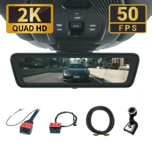 Sinjet for Universal Rearview Dash Cam Wide 2K 1080P Auto Car Camera 8.2 Inch Full Screen H8 Pro Mirror Dashboard Camera Linux