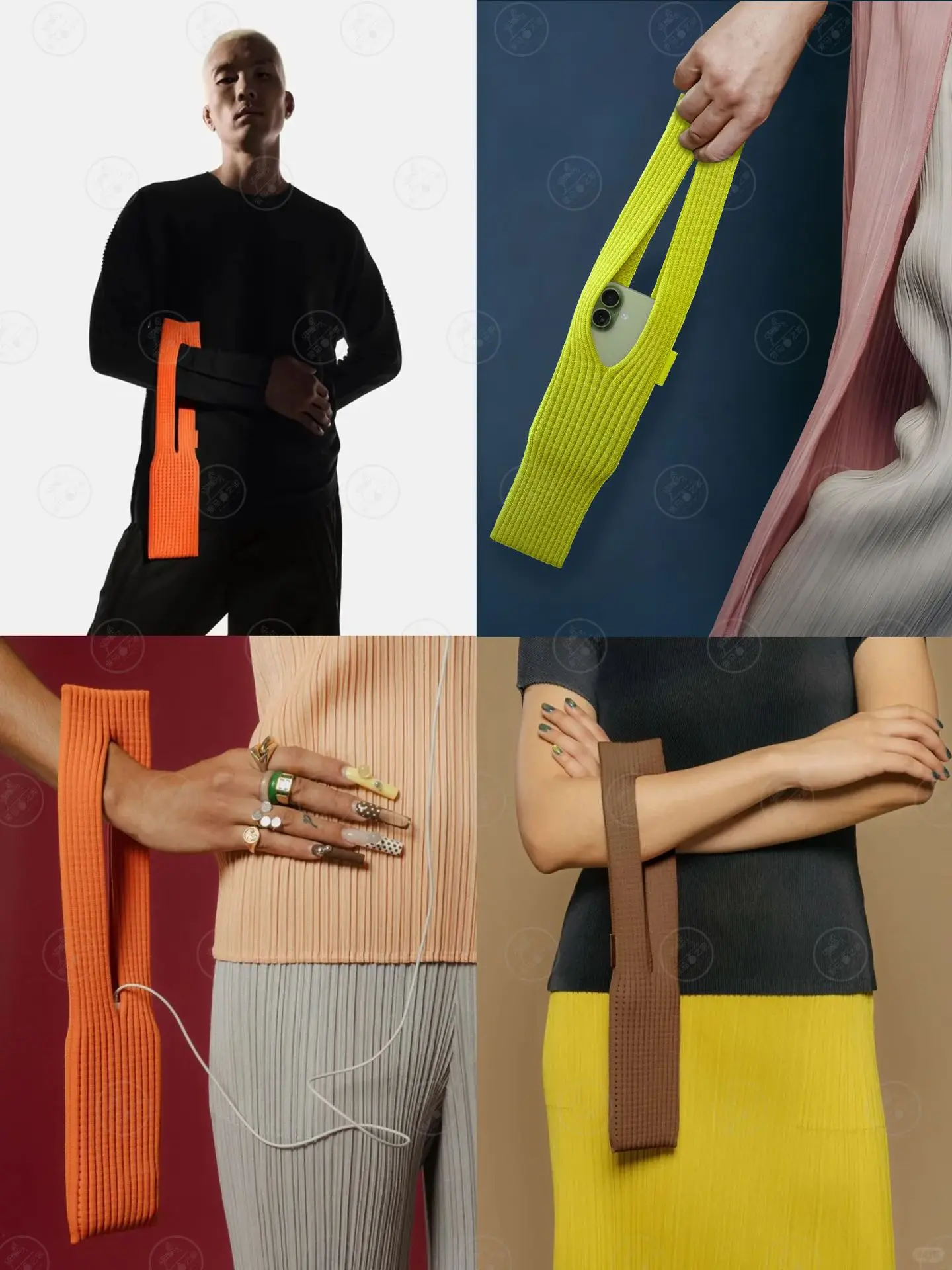 Customized New Cell Phone Pocket Short Hand Strap Long Crossbody Strap Lemon Purple Pink Orange Black Color for iPhone Pack of 500 - Image 4