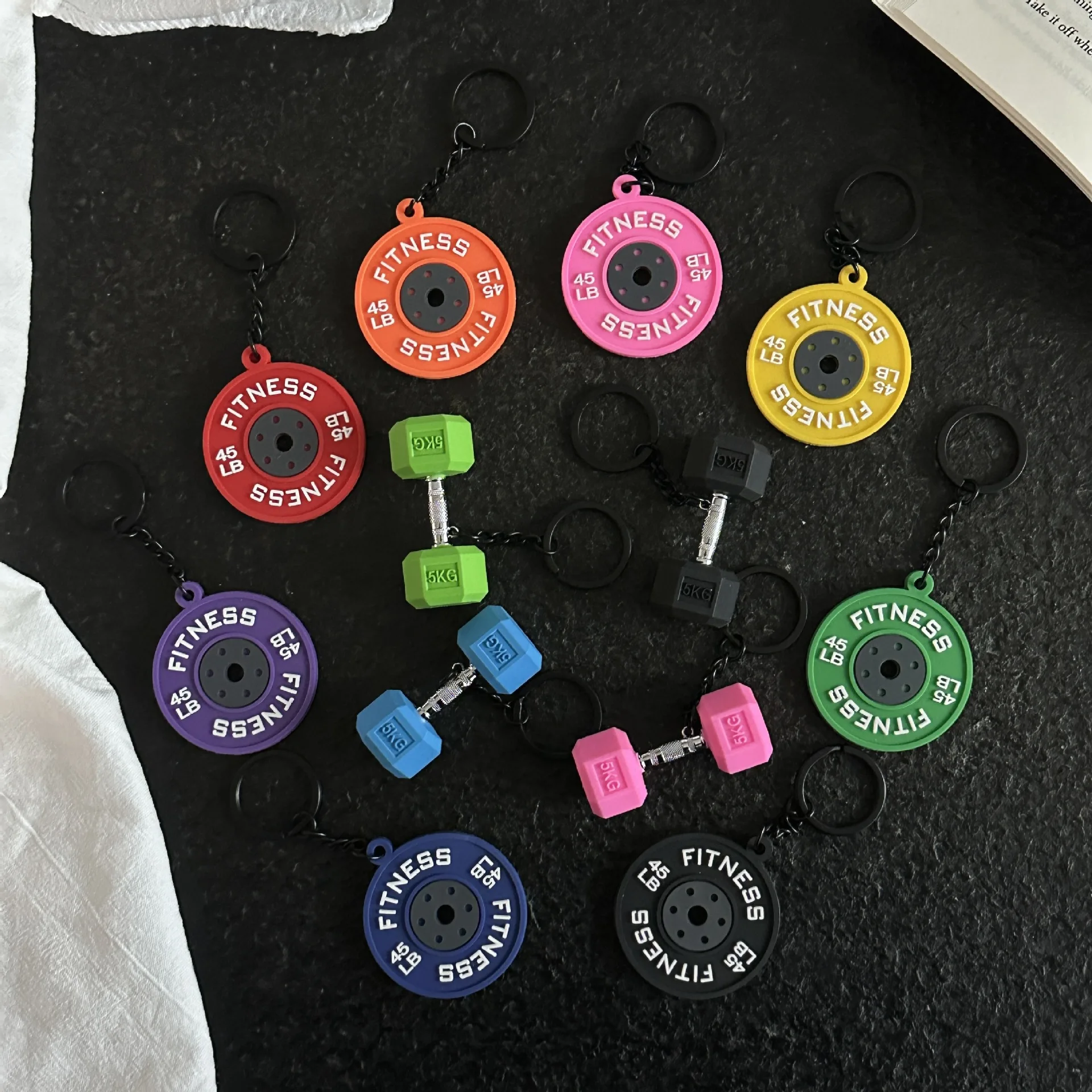 Trendy Fitness Yoga Keychain Accessories Mini Rubber Eco-friendly Sporty Bag Pendant Keychains Miu Series Water Bottle Ornaments - Image 4