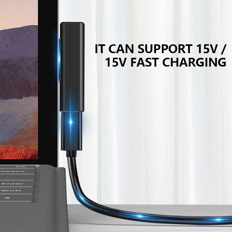 Type-C Female PD Converter USB C Female PD Fast Charging Plug Adapter for Microsoft Surface Pro 3 4 5 6 Go Surface Book Pack of 20 - Image 4