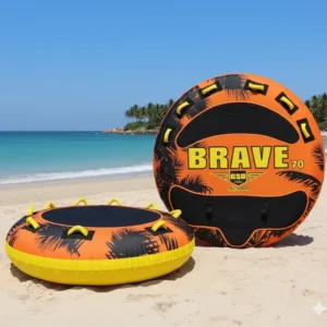 NOVA Brave 70 PVC Inflatable Towable Water Tube 3 Person Inflatable Boat for Water Sports Water Ski Board Rental