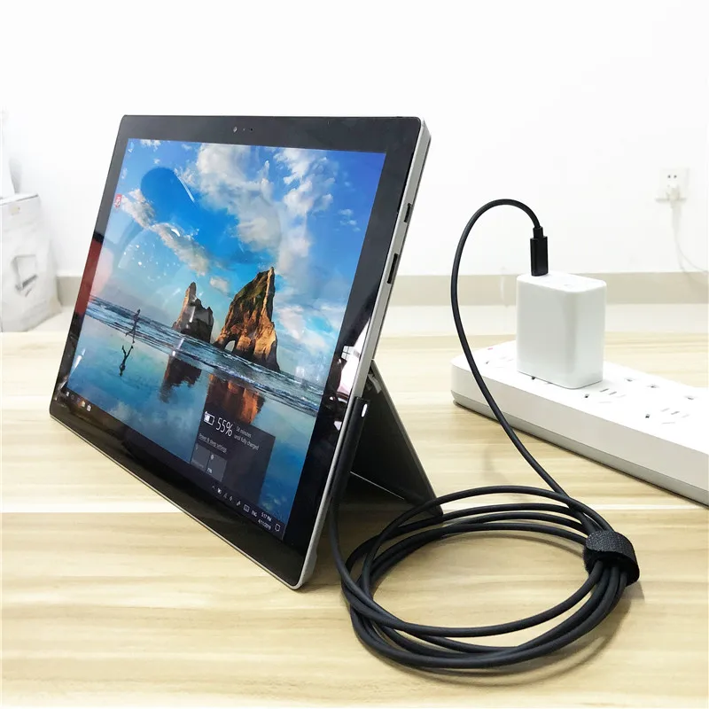 Wholesale 15V USB Type-C PD Charger Cable Surface Connect Microsoft Surface Pro Go Laptop Book Power Charging PVC Jacket Metal Pack of 10 - Image 3