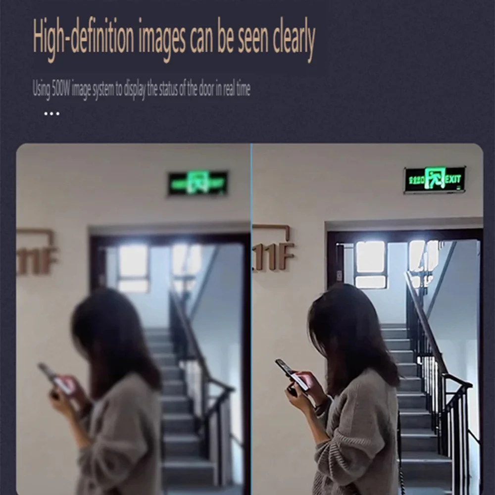 New Model Home Smart Video Doorbell HD Night Vision 4.3 Inch Display Screen WIFI Two-Way Voice Intercom Wireless Door Phone Pack of 2 - Image 4