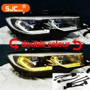 SJC Dual Color DRL Module Board for BMW F30 F32 F36 G20 F40 F22 F82 G30 Yellow White DRL Module Board Heat Sink Car Accessories