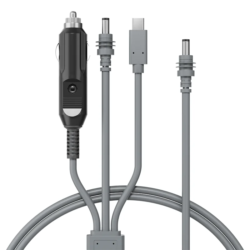 3-in-1 Starlink Mini DC Power Cable 18AWG PVC Jacket Fast Charging 5A Compatible with Car & DC USB 2m & 3m Lengths PC Material