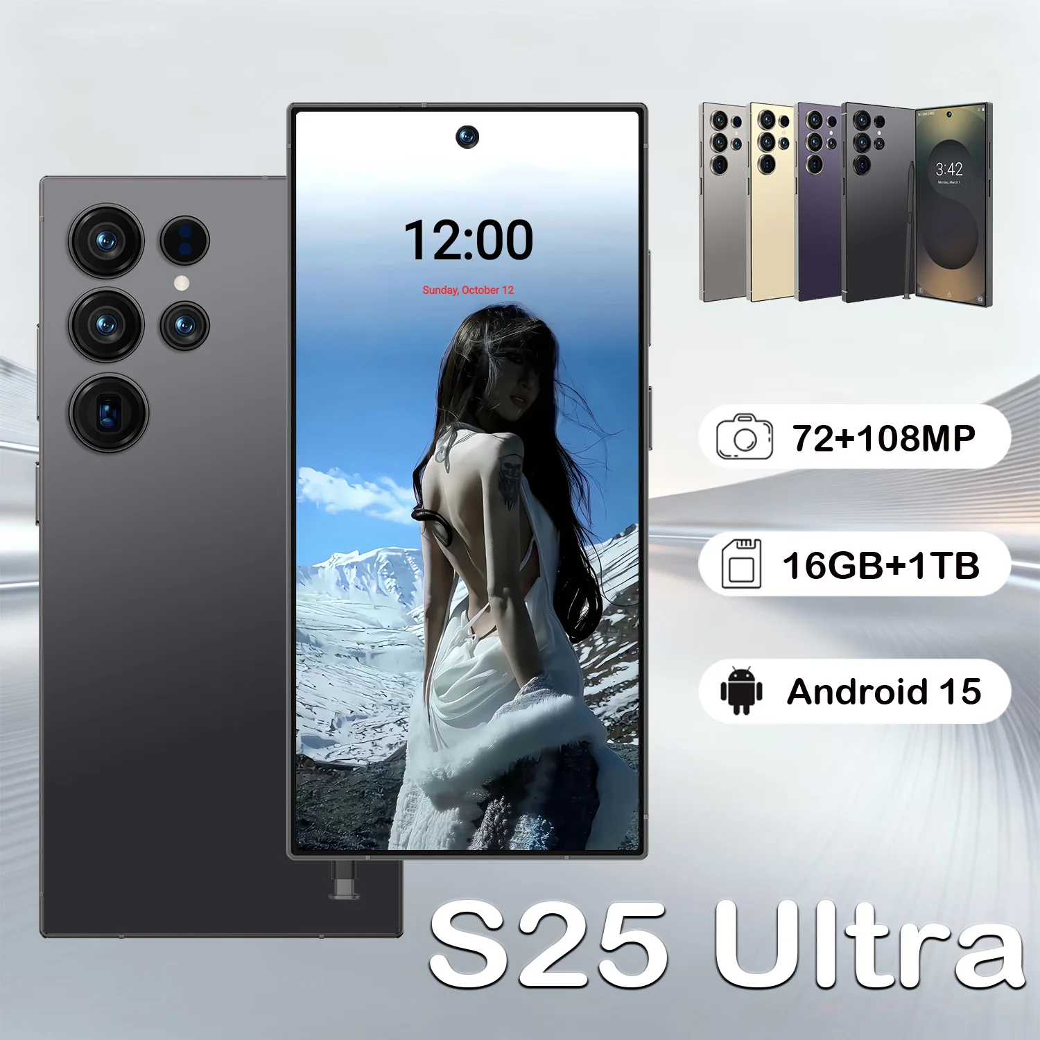 Durable Build Brand New Unlocked S25 Ultra Android 13 Phone 16GB+1TB 8-Core 6.8 Inch Screen Dual Sim 48MP Camera Smartphone - Image 3