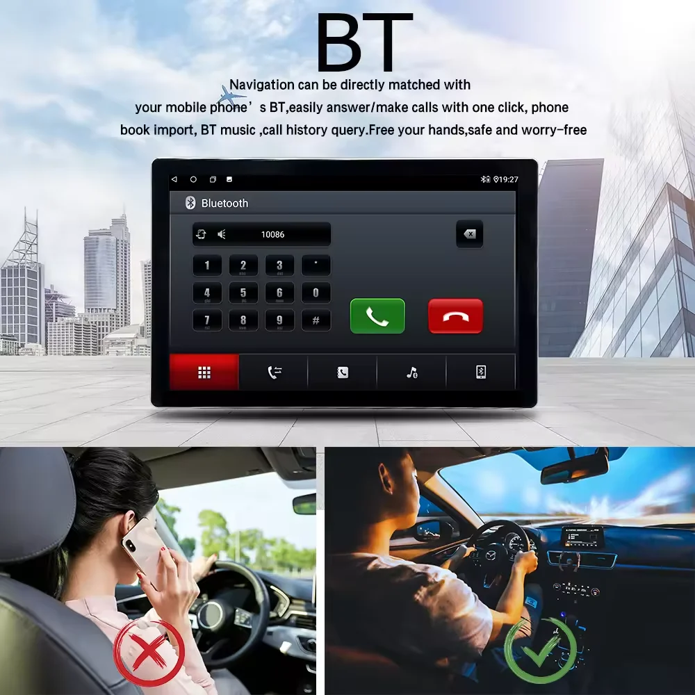 Korfra 13 Inch Universal 1920*1200 Touch Screen Car Radio Bt5.0 4g Dsp Rds Android Auto Carplay 2 Din Gps Navigation System Pack of 2 - Image 4