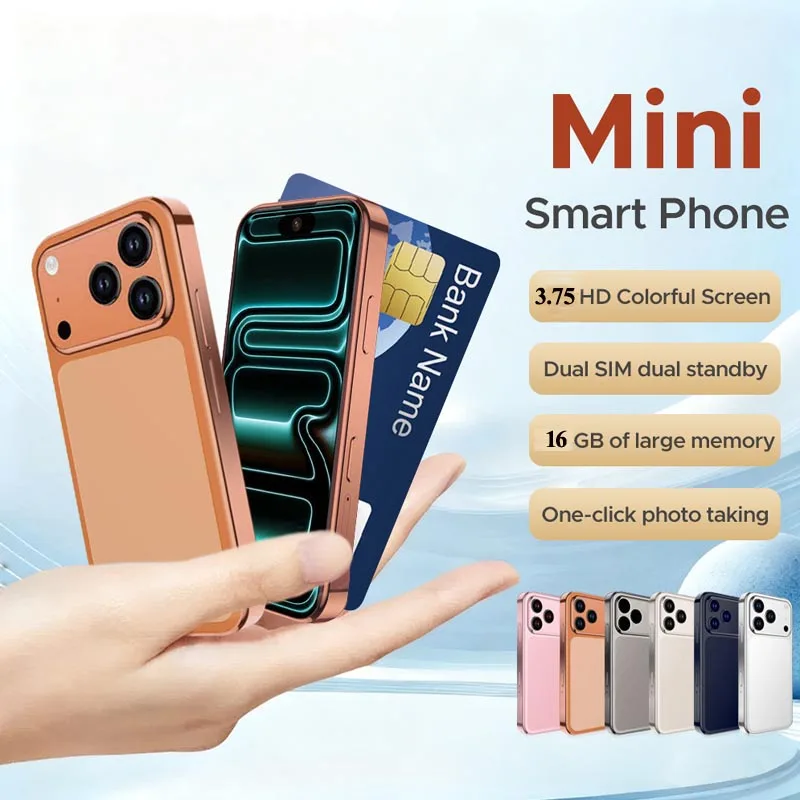 Mini I17 MINI 3G Tiny Smartphone Android System Play Store 1GB+16GB WhatsAPP GPS WiFi Dual SIM Card 3.0" Small Smart Cellphone Pack of 5 - Image 3