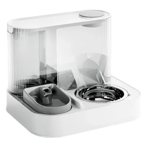 Wholesale Two-In-One Automatic Portable Plastic Dog & Cat Feeder Solid Integrated Water & Food with Charging Feature Pack of 2