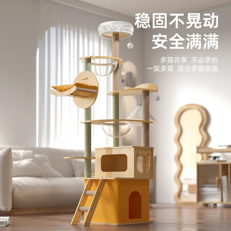 Wholesale New Design Shijiazhuang Cat Tree with Litter Box Enclosure Tree for Cats with Scrapers and Bed Pack of 30 - Image 3
