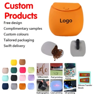 Silicone Dog Training Snacks Bag Portable Waist Pack with No Closure