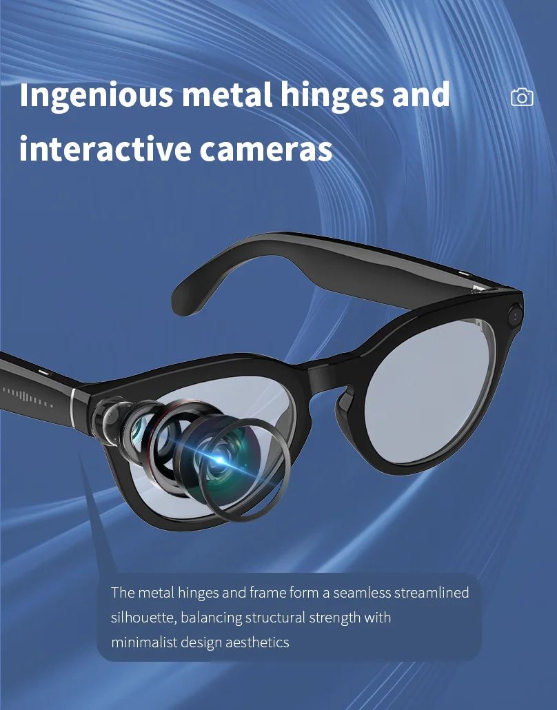 Multi-Functional Wearable Camera Glasses 8MP HD Recording 10-Hour Music Playback 6-Axis Professional Stabilization Real-time - Image 4