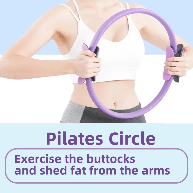 Portable Pilates Hoop Thin Waist Yoga Ring Circle Wholesale Exercise Fitness Equipment for Workout Sports Pack of 2 - Image 2